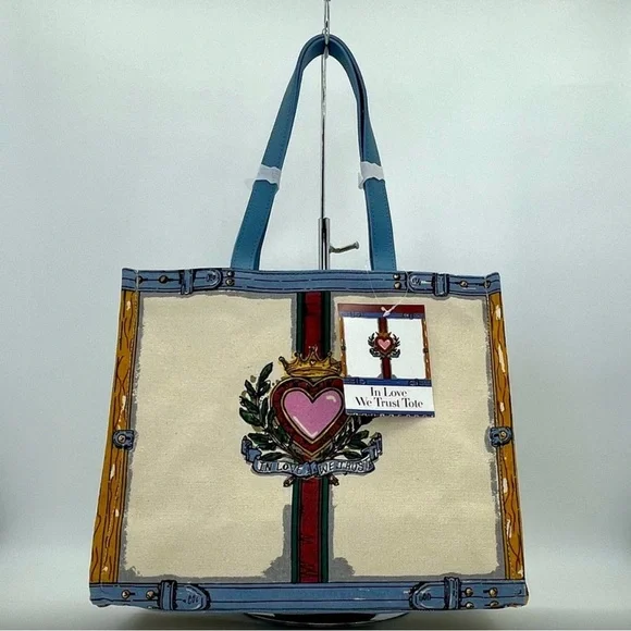Brighton Bags Brighton Canvas Tote Bag In Love We Trust By Tom